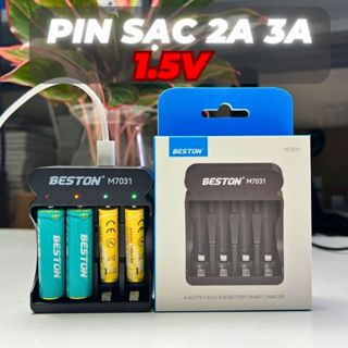 Pin sạc 1.5V Beston AA AAA dung lượng lớn bộ sạc nhanh và tự ngắt khi đầy