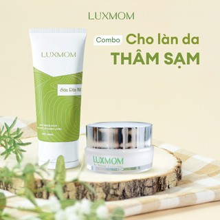  Bộ Đôi Kem Dưỡng Rau Má Và Sữa Rửa Mặt Luxmom Dưỡng Da Trắng Mịn Mờ Thâm sạm nám an toàn cho Mẹ Bầu Và Sau sinh 