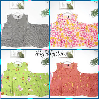 Bộ lanh mặc nhà babydoll, bộ tole đùi nữ VNXK 38-70kg mềm mịn mát - Pigbabystore