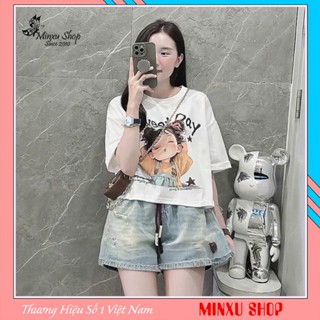 Áo Phông Croptop In Hình Bé Gái SWEET DAY Dễ Thương Hàng QC Minxu Shop CK98