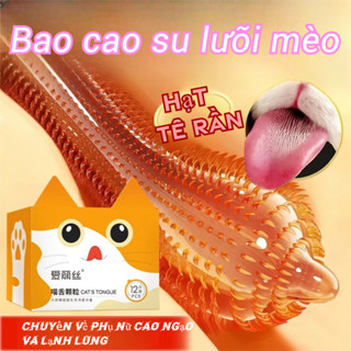 Bao Cao Su Siêu Mỏng Gai Lưỡi Mèo Mềm Lớn Tăng Khoái Cảm  Trơn Kéo Dài Thời Gian Quan Hệ - Hộp 12
