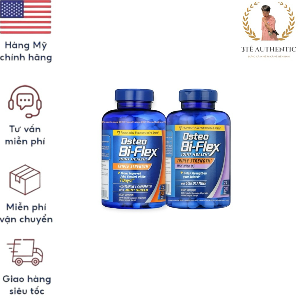 [CHÍNH HÃNG-HÀNG AIR] Osteo Bi-Flex Joint Health bổ sung Glucosamine, Chondroitin, MSM, Collagen, HA