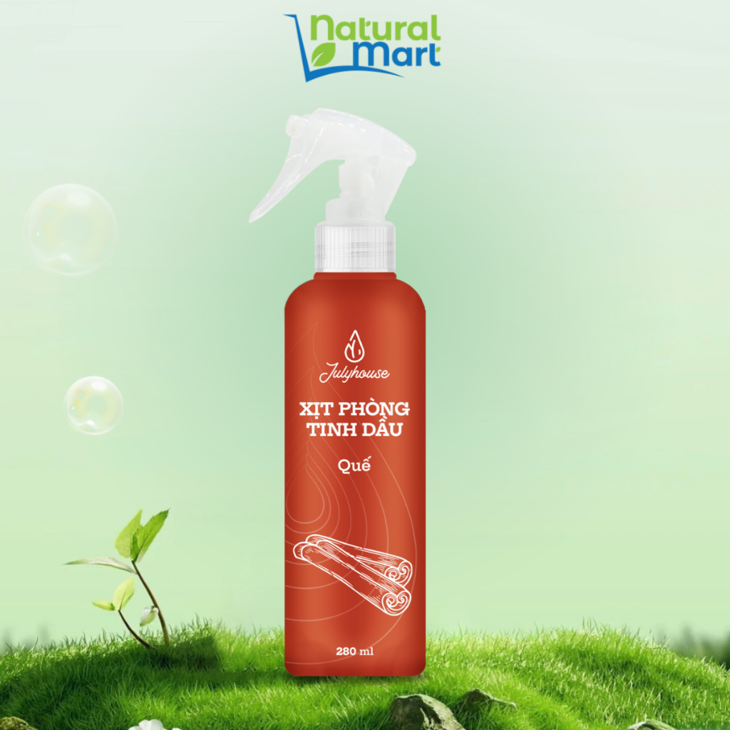 Bình xịt phòng Tinh dầu Quế 280ml JULYHOUSE khử mùi hiệu quả - Natural Mart