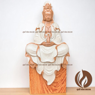 Tượng Quan Thế Âm Bồ Tát, chất liệu đá Composite , Tượng Mẹ Quan Âm váy dà, Phật Bà trang trí tiểu cảnh, bàn thờ .