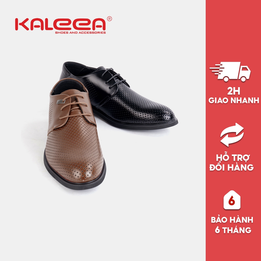 [DA XỊN - BỀN ĐẸP] Giày Tây Nam Kaleea IS02 - Đế Cao 3p, Thoáng Khí Da Xịn, Dáng Cứng Cáp