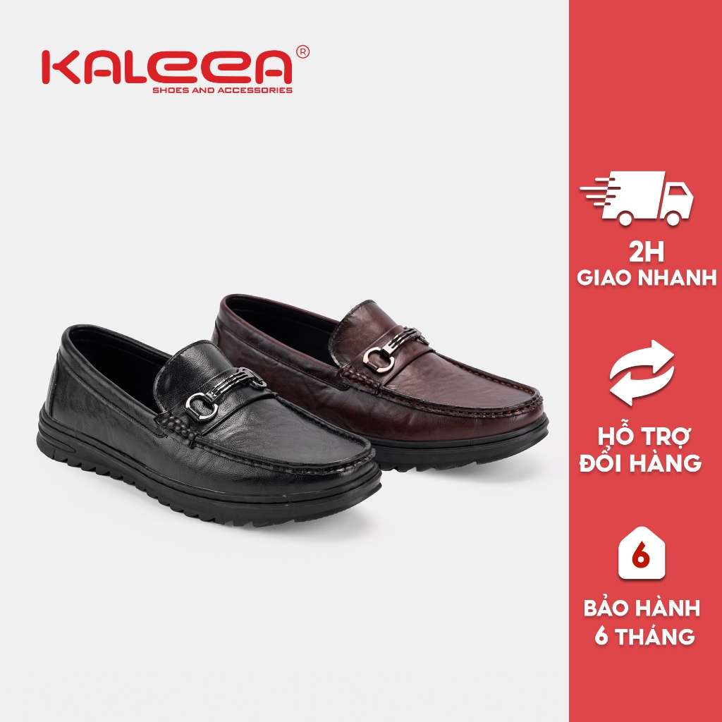 [GIÀY NAM PHỐI KHOÁ SANG] Giày Lười Nam Kaleea IS96 Cao 2cm - Phối Khoá Thanh Lịch, Xỏ Nhanh, Da Xịn
