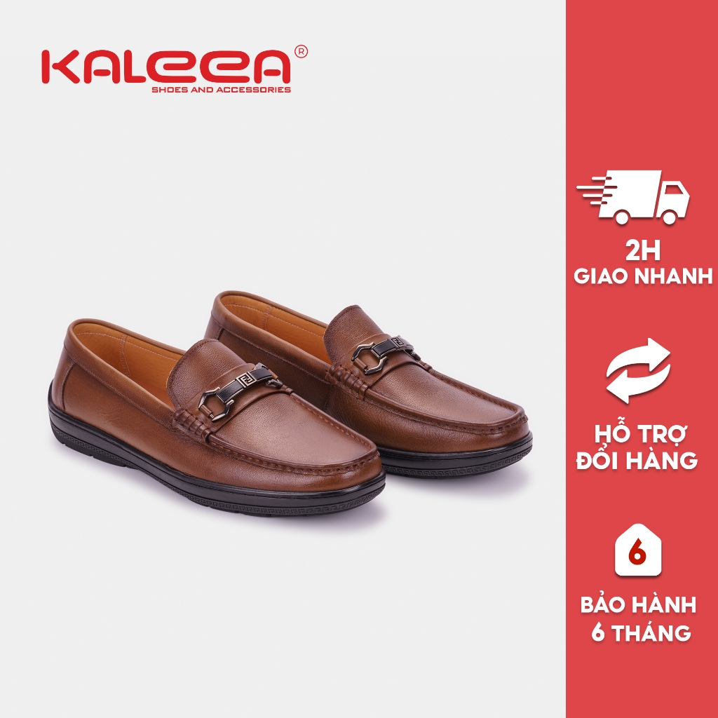 [GIÀY NAM PHỐI KHOÁ SANG] Giày Lười Nam Kaleea IS89 Đế 2P - Phối Khoá Thanh Lịch, Xỏ Nhanh 2s Da Xịn