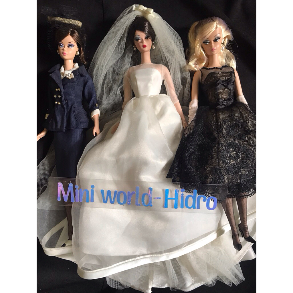 Búp bê Barbie thời trang silkstone chính hãng Mattel Gold Label Boater Ensemble, Maria Therese Bride