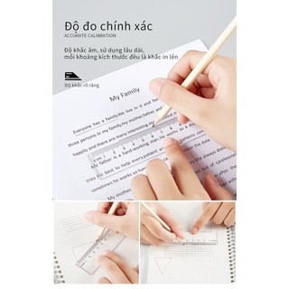 [Ship hỏa tốc] Thước Kẻ 15CM- Baoke -Ru2073