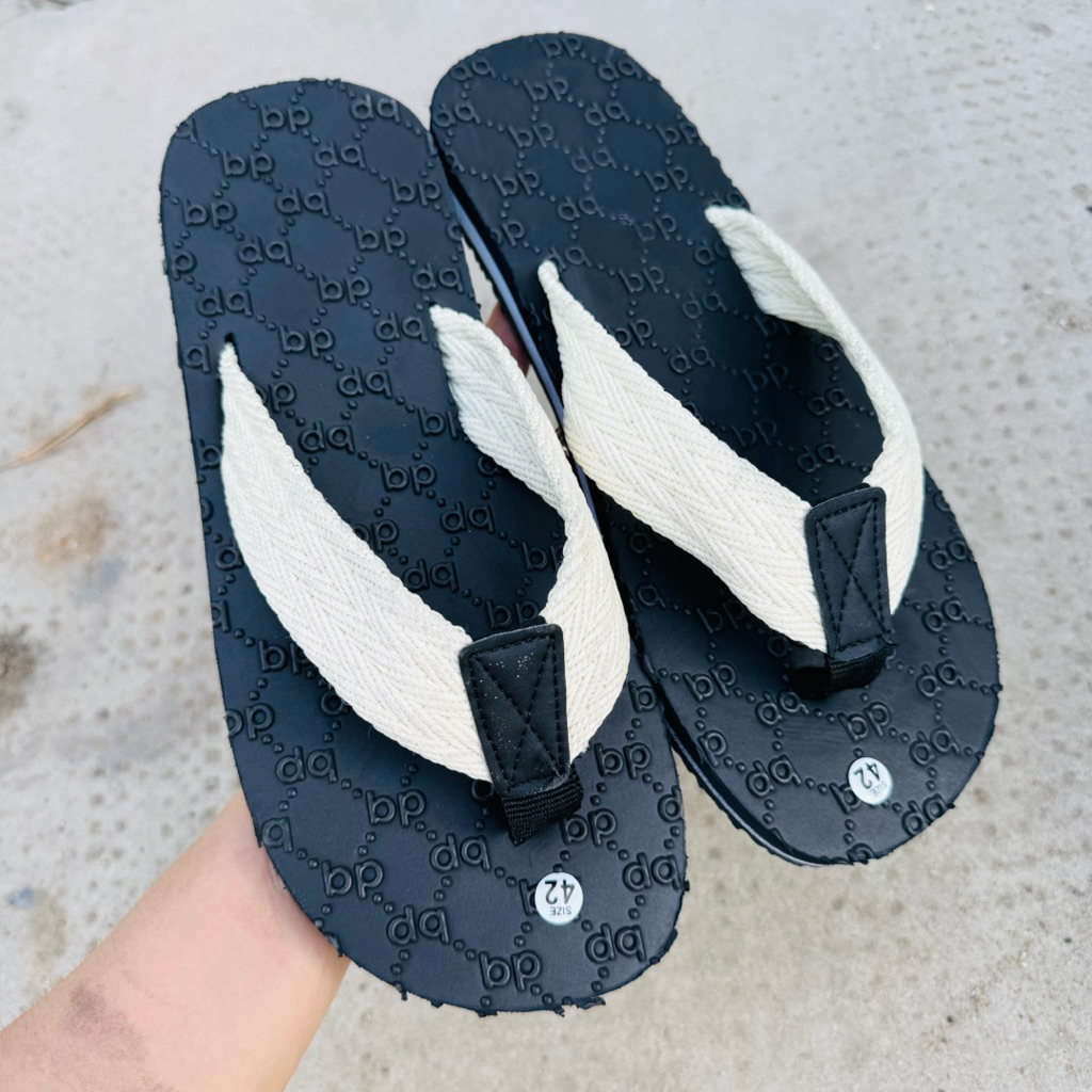 Dép Tông Nam Quai Dù Chữ bp Đế Cao Su Cứng 009