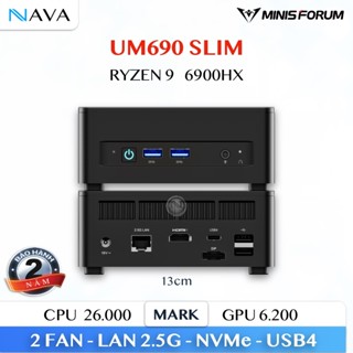 Mini PC Minisforum UM690 AMD R9 6900HX Radeon 680M USB4 Máy tính Ryzen 7 7735HS WT ME SE LITE 690