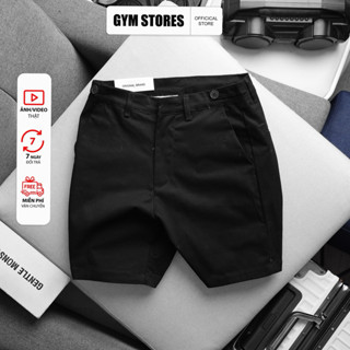  Quần đùi ngố nam dáng ngắn trên gối GYM PT chất vải kaki co giãn form đẹp – Size 29 đến 36 