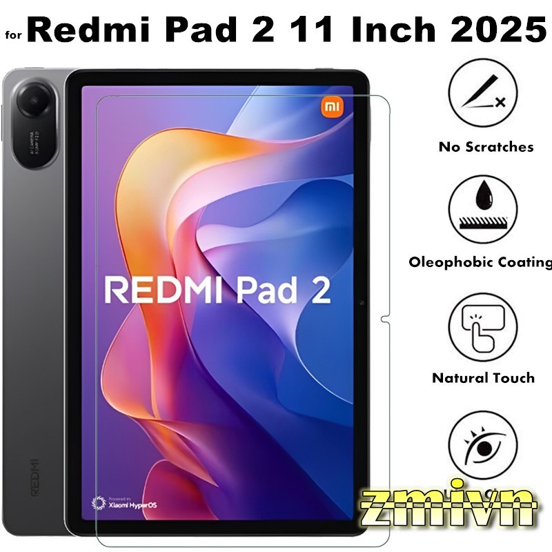 Kính Cường Lực 9H Cho Redmi Pad 2 11 inch 2025 , Redmi Pad2  trong suốt