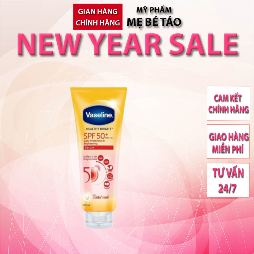 Dưỡng thể VASELINE  50X Thái Lan vàng