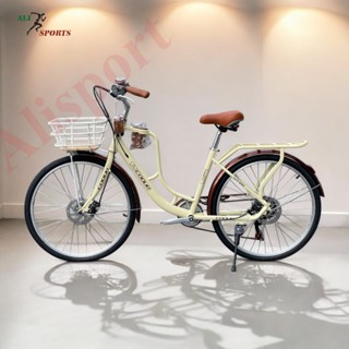 Xe Đạp Nữ coolki, xe dạp mini nữa Kiểu Dáng Thời Trang Vành 24,26inh Bộ Đề 7 Cấp + giỏ xe