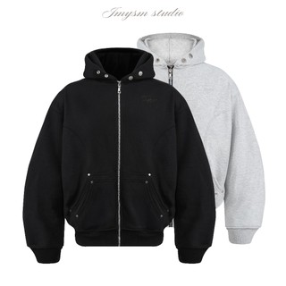 Áo khoác Chân Cua Zip Hoodie CHÍNH HÃNG IMYSM - S/A - Nam/Nữ -Đen/Xám