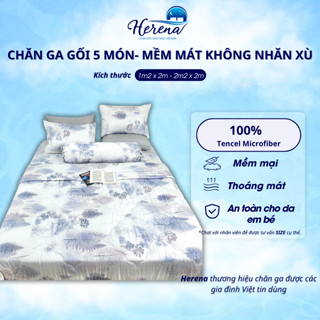 Bộ Ga Giường Lụa Tencel Modal HERENA – Mềm Mịn, Mát Lạnh, Tuyệt Đỉnh Thư Giãn Mùa Hè
