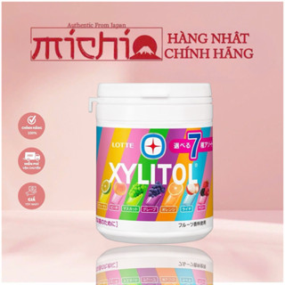 Kẹo cao Su Xylitol Lotte trái cây, giúp khỏe răng, tạo hơi thở thơm mát Nhật Bản 133g