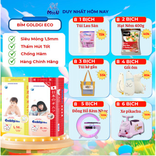 Tã/Bỉm Goldgi Eco Nhật Bản [MẪU MỚI] Đủ Size Từ NB Đến XXL Siêu Mỏng,Thấm Hút Tốt,Siêu Khô Thoáng.