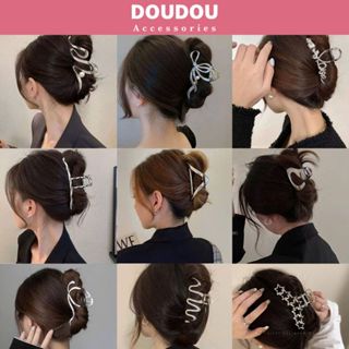 Kẹp tóc kim loại Doudou Kẹp càng cua phong cách Hàn Quốc cỡ lớn Cặp tóc kim loại thời trang ZJ065