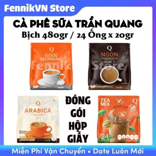 Bịch Cà Phê Sữa Trần Quang 24 gói x 20g / Cà Phê Ngon / Cafe Sữa Trần Quang / Trà Sữa / Ngon, Arabica / Date Luôn Mới, :