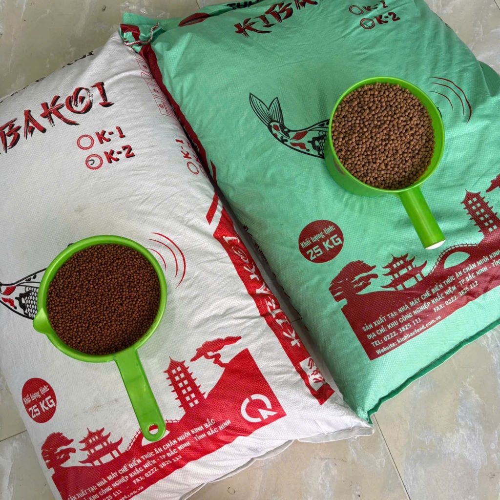 10kg cám cá koi kibakoi cám cá tăng màu tăng size tách lẻ từ bao 25kg