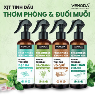 Chai xịt phòng đuổi muỗi tinh dầu Sả chanh, Bạc Hà. Bình xịt xua côn trùng, thơm phòng, khử mùi