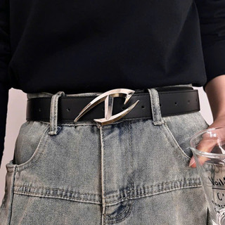 Thắt lưng nam nữ mặt chữ D kiểu cách bản 3.3 cá tính
