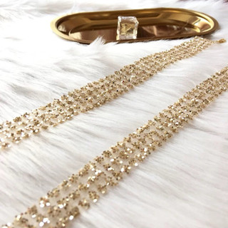 CÓ SẴN - Choker kim tuyến lấp lánh bling bling phụ kiện