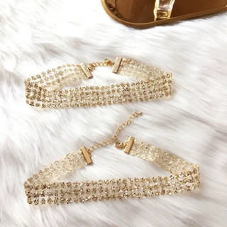 CÓ SẴN - Choker kim tuyến lấp lánh bling bling phụ kiện