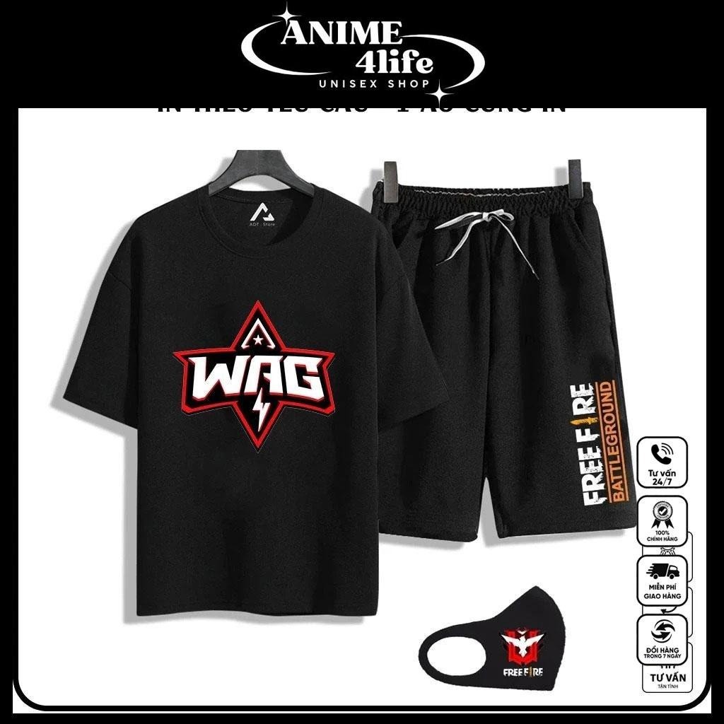 (SALE 50%) Áo game Free Fire Team Wag - Rank thách đấu kèm quần khẩu trang - FF thiết kế 572