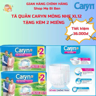 Tã quần caryn người lớn mỏng nhẹ size m8/l7/m16/l14/xl6/xl12 miếng