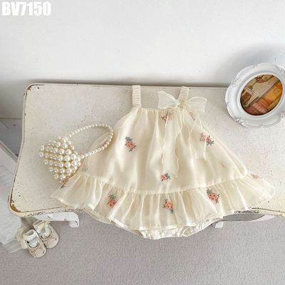 Set Body 2 Dây Kèm Nón Hoa Tulip Cho Bé Gái Sơ Sinh 1 2 Tuổi MINTSCLOSET Quảng Châu - BS6459