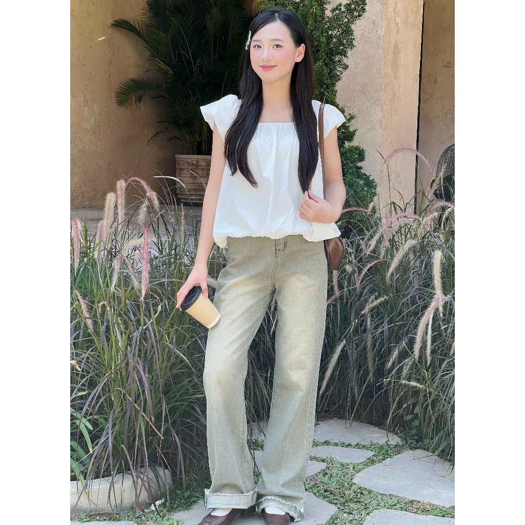 Áo kiểu cổ rộng dáng bồng Miho House | BigBuy360 - bigbuy360.vn