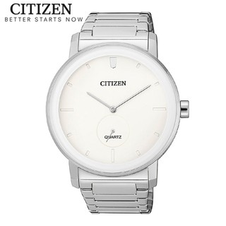 Đồng hồ nam citizen pin-quartz dây thép không gỉ be9180-52a - mặt trắng