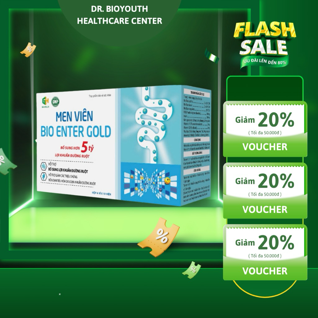 Viên MỘT TỶ LỢI KHUẨN Bio Enter Gold – Bổ sung lợi khuẩn, hỗ trợ tiêu hóa, giảm rối loạn đường ruột