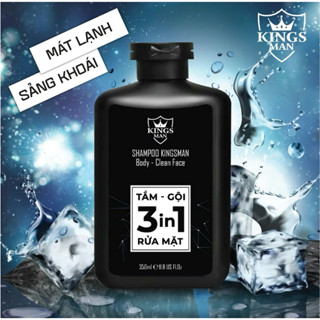 [3 in1] Dầu gội, Sữa tắm nước hoa thơm lâu 3 in 1 Shampoo Kingsman 350ml