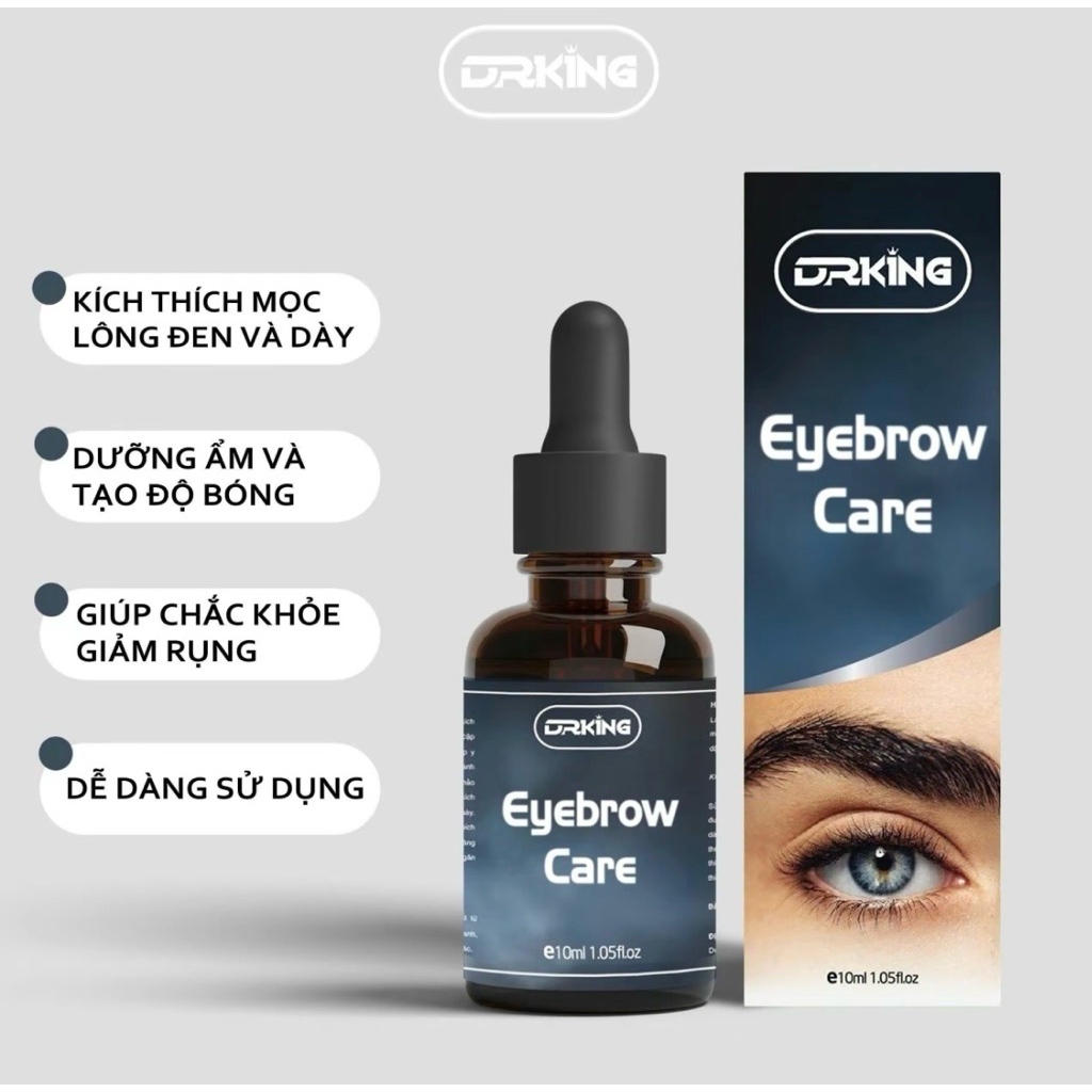 Dr king Serum Mày Hỗ trợ Dưỡng, thúc đẩy Lông mày Râu Tóc đẹp tự nhiên 10ml