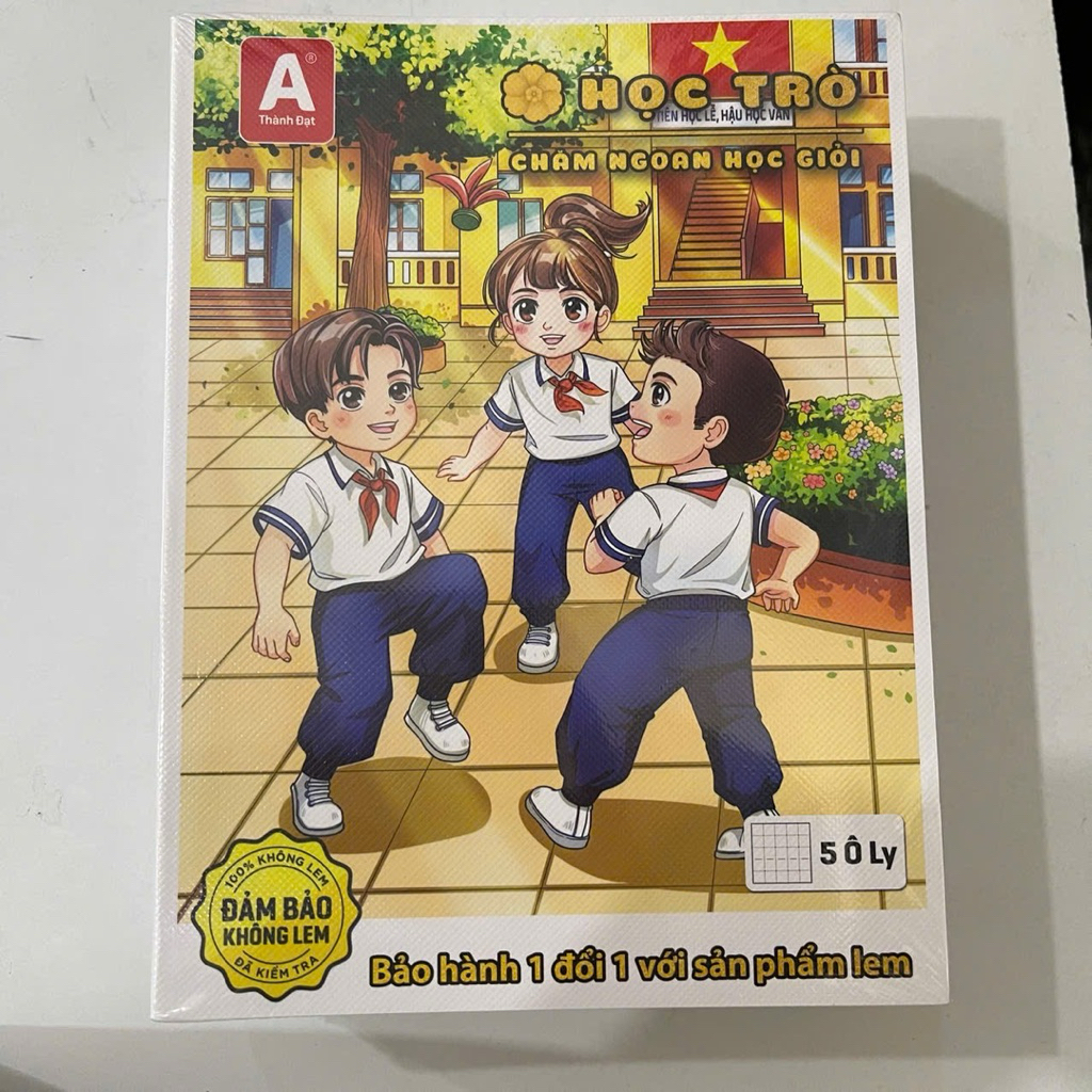 Vở thành đạt 5 ô ly học trò chăm ngoan học giỏi(bán theo xấp)