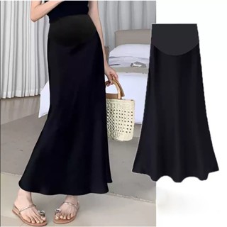 Chân Váy Bầu Lụa Dáng Dài Đuôi Cá Sang Chảnh, Vải Lụa Dày Dặn Và Có Chun Chỉnh Nấc