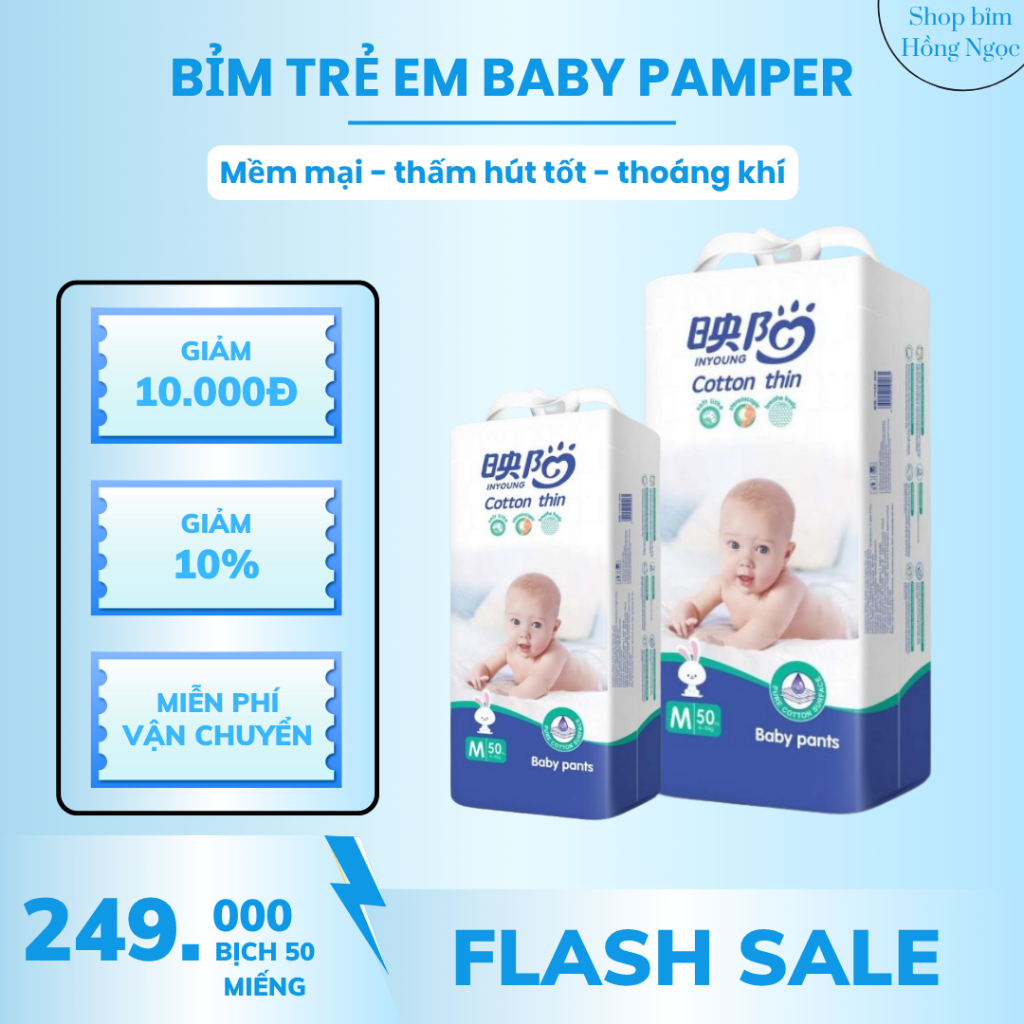 Bỉm quần Baby Pamper thấm hút tốt chất lượng, hàng nội địa Trung cao cấp đủ size M,L,XL,2XL