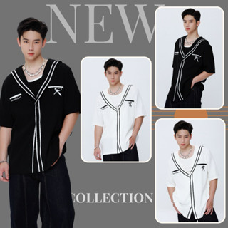 Áo sơ mi nam cổ thủy thủ Hàn Quốc Sweet Heart ulzzang form rộng – Không kèm áo lót bên trong