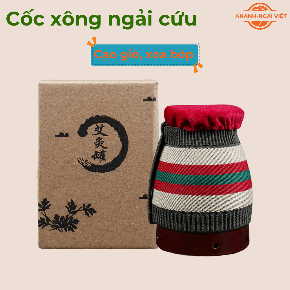 Cốc xông ngải cứu, cốc phù dương loại bỏ hàn khí giảm đau mỏi hiệu quả