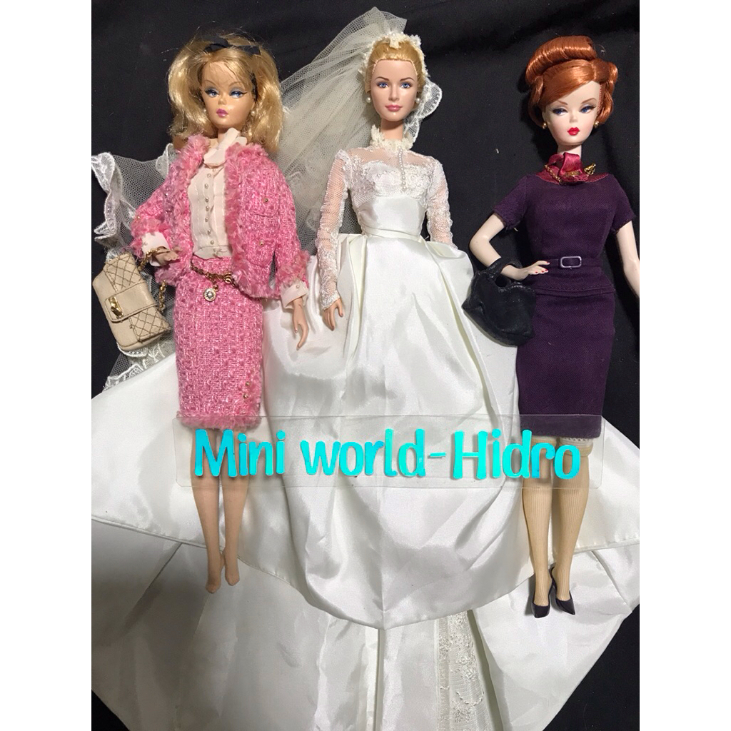 Búp bê Barbie thời trang silkstone chính hãng Mattel Signed Preferably Pink, Grace Kelly THE BRIDE M