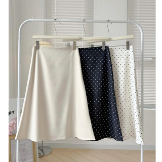 Chân váy chữ A dáng lửng qua gối bảng lưng thấp 2 lớp Váy công sở trơn thanh lịch vải cotton lạnh