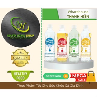 Thùng 24 CHAI: Đảnh Thạnh  Nước Khoáng Mix 4 Loại Có Ga 430ml ( Mỗi Vị 6 Chai)