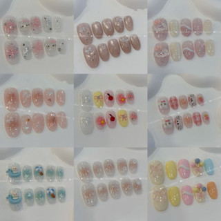 V98 Nail box móng ngắn . nail box thiết kế màu pastel hè thu. Vi vân nailbox