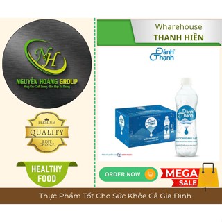 Thùng 24 CHAI - Nước Khoáng Lạt Có Ga Đảnh Thạnh  Chai Pet 430ml