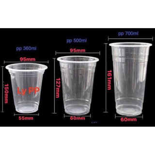 cốc PP 360ml-500ml-700ml-650ml