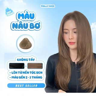  Thuốc Nhuộm Tóc Màu NÂU BƠ KHÔNG TẨY - MOLLY HAIR 